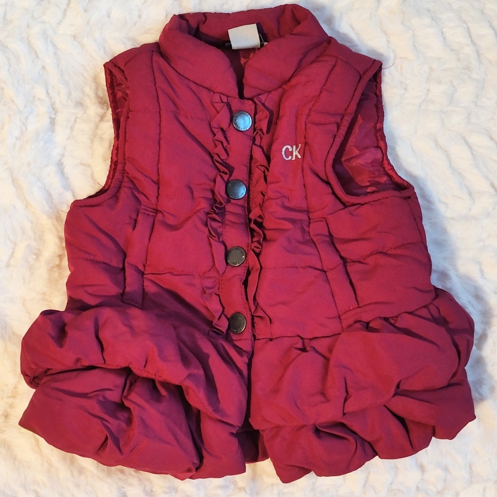 Calvin Klein Jeans Dark Pink Puffer Vest
